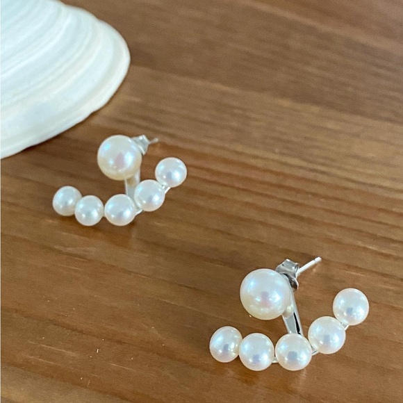 Freshwater Pearl Dainty Earrings - Wear two ways! - Picture 5 of 5
